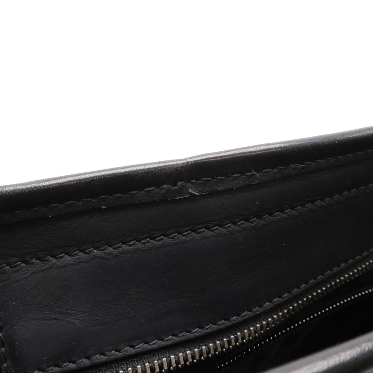 Gucci Guccissima Sherry Line Shoulder Bag Rubber Coating Leather Black — view 5