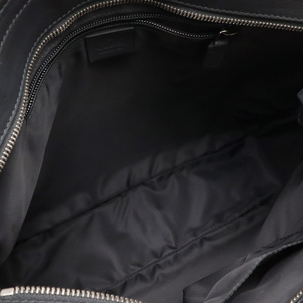 Gucci Guccissima Sherry Line Shoulder Bag Rubber Coating Leather Black — view 7
