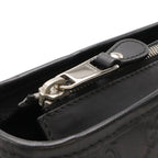 Gucci Guccissima Sherry Line Shoulder Bag Rubber Coating Leather Black — view 4