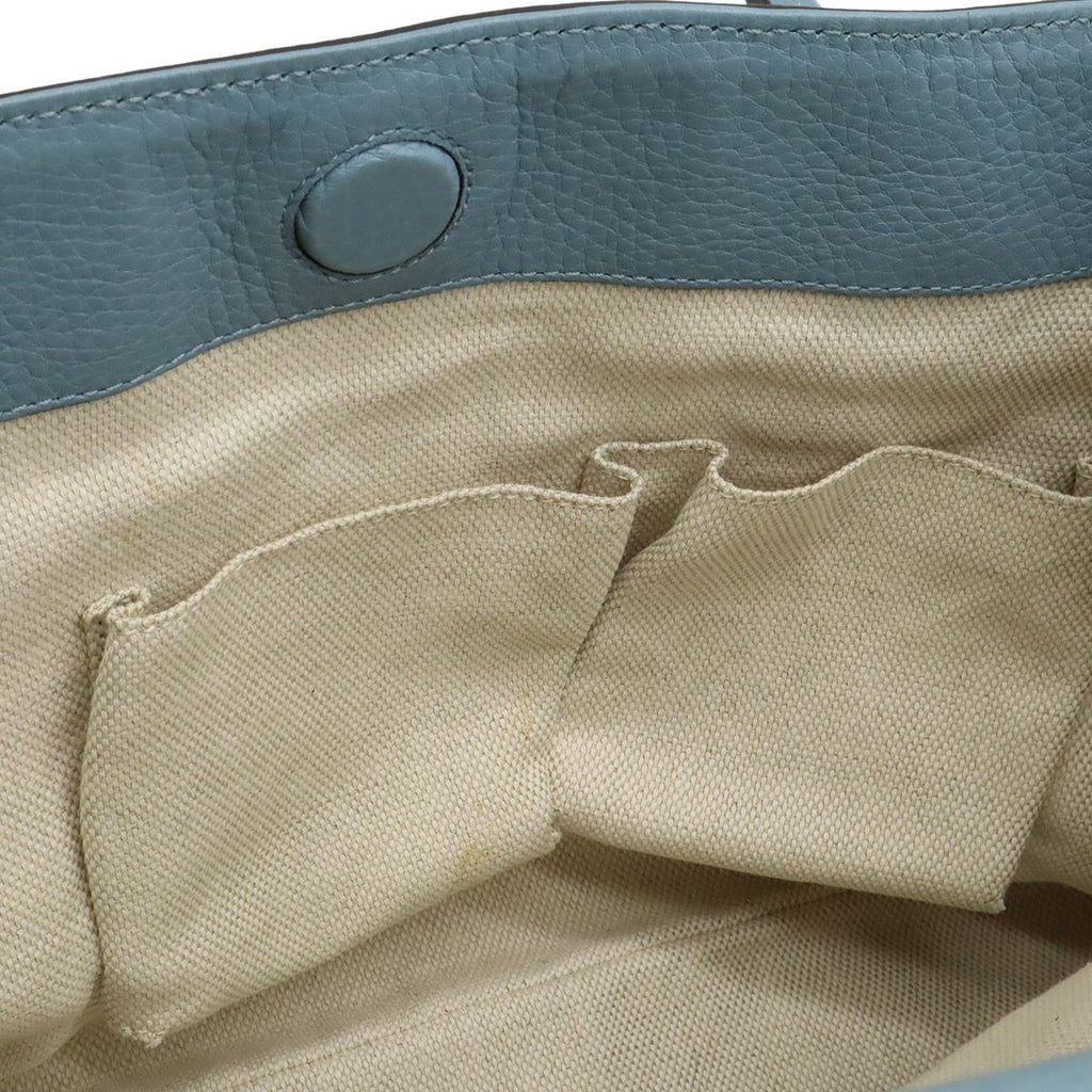 Gucci Flora Tote Shoulder Bag Semi Floral Pattern Canvas Leather — view 6