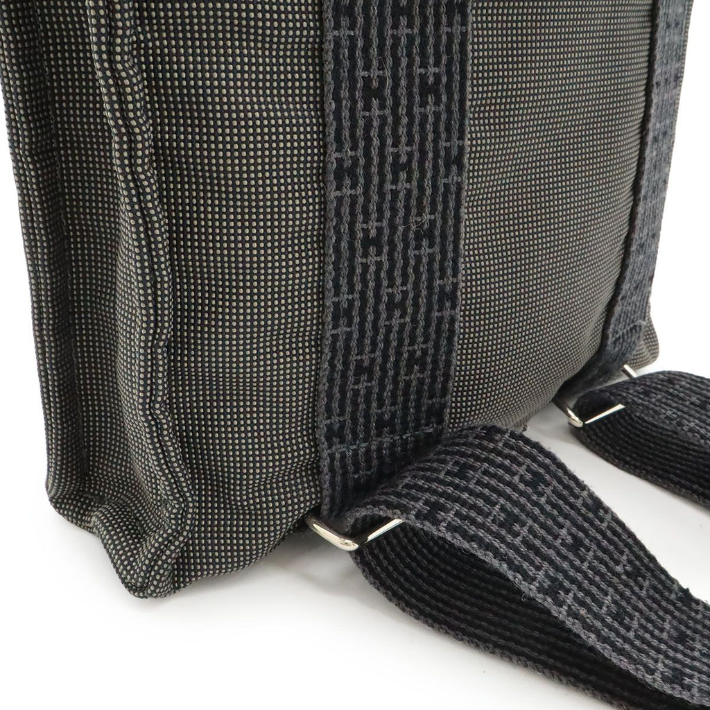 Hermes Her Line Sac a Dos PM Backpack Shoulder Bag Canvas Gray New — view 7