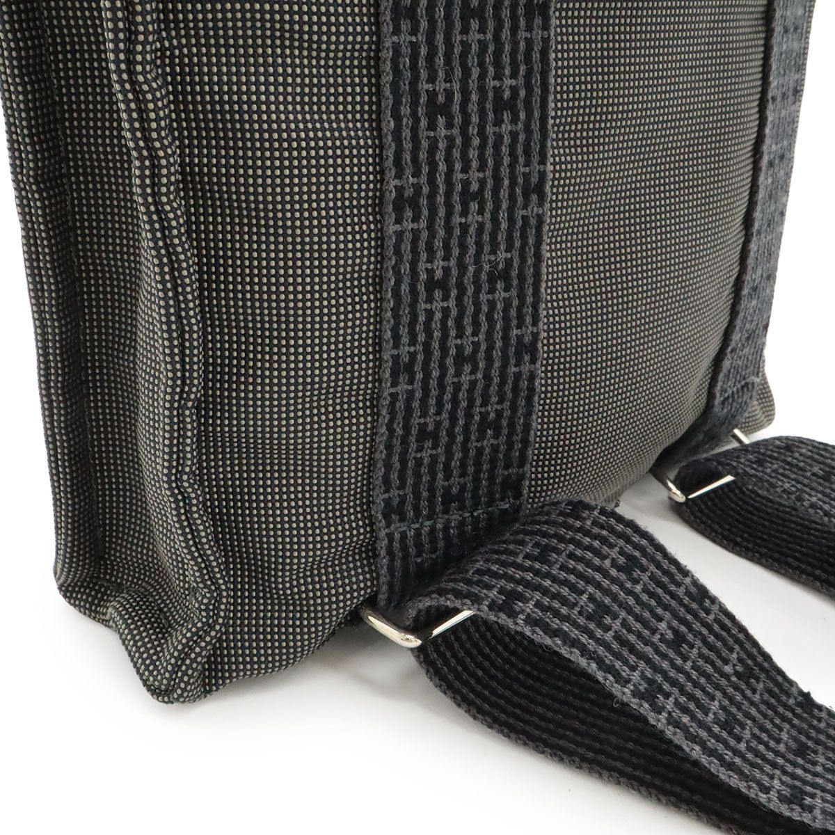 Hermes Her Line Sac a Dos PM Backpack Shoulder Bag Canvas Gray New — view 7