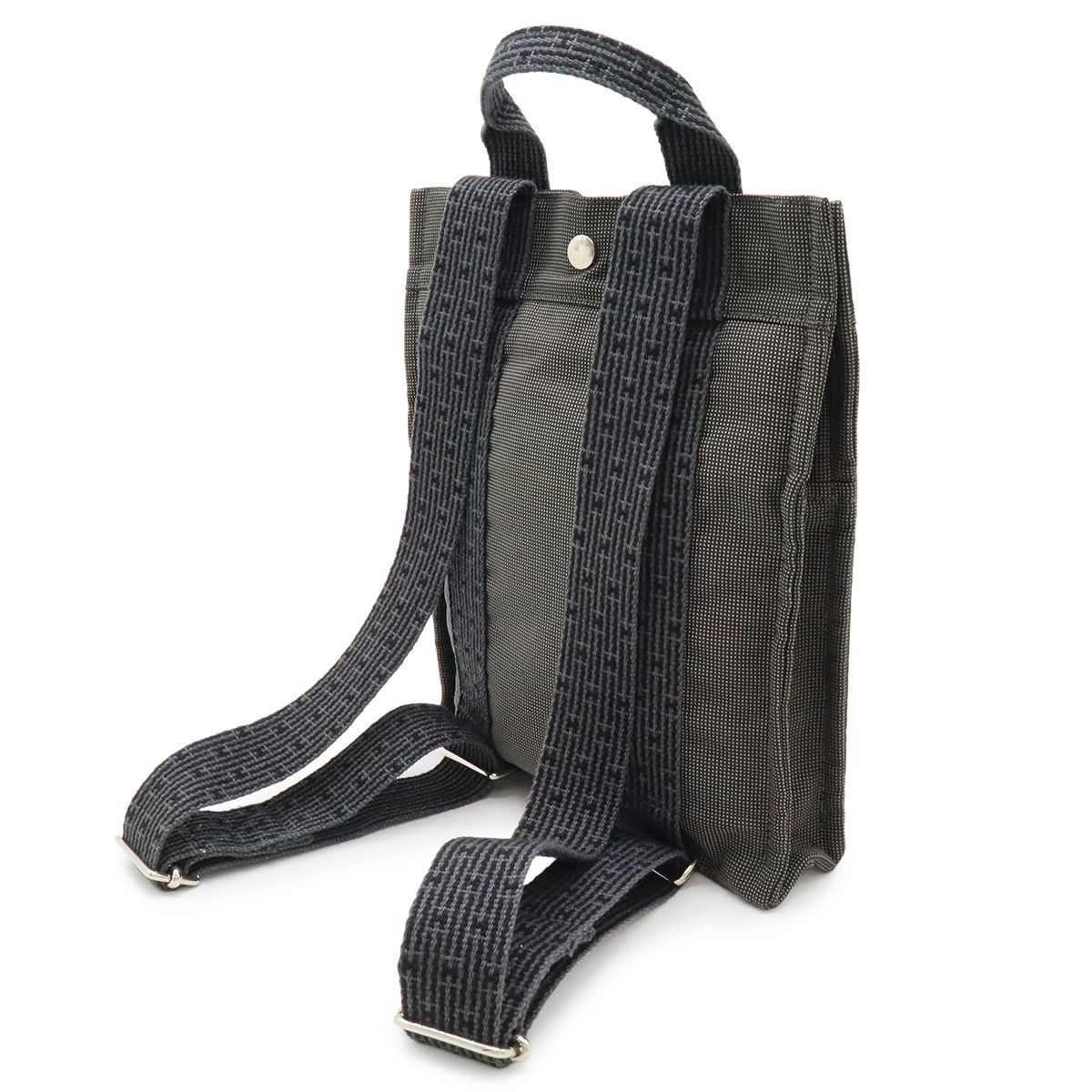 Hermes Her Line Sac a Dos PM Backpack Shoulder Bag Canvas Gray New — view 2
