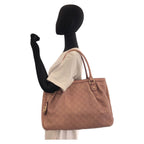 Gucci Guccissima Ski Pink Beige Gold Leather Tote Shoulder Bag — view 5