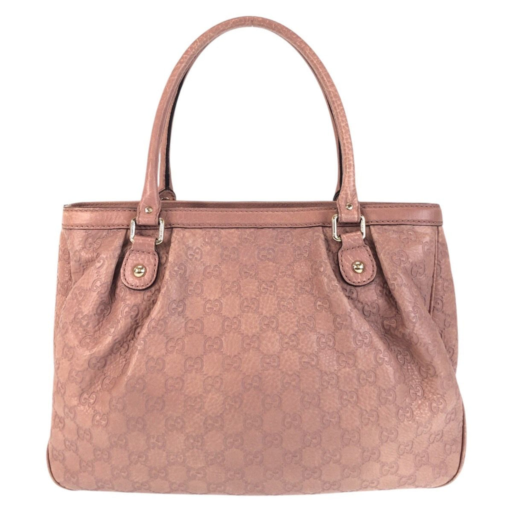 Gucci Guccissima Ski Pink Beige Gold Leather Tote Shoulder Bag — view 2