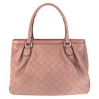 Gucci Guccissima Ski Pink Beige Gold Leather Tote Shoulder Bag — view 2