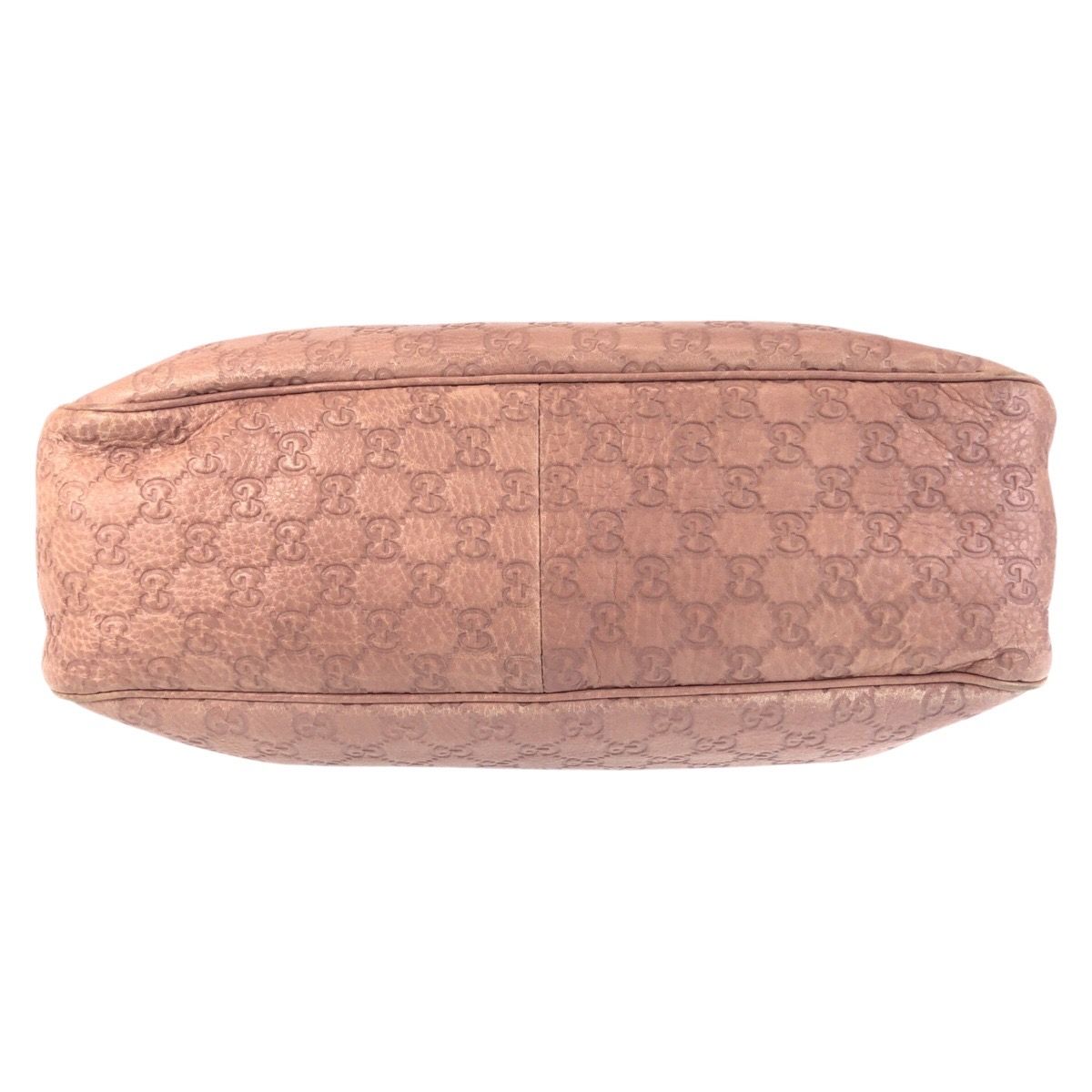 Gucci Guccissima Ski Pink Beige Gold Leather Tote Shoulder Bag — view 9