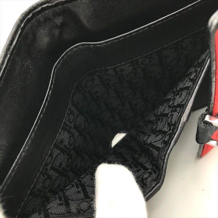 Dior Hardcore Trifold Canvas Leather Compact Wallet — view 9