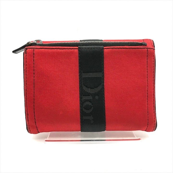 Dior Hardcore Trifold Canvas Leather Compact Wallet — view 2