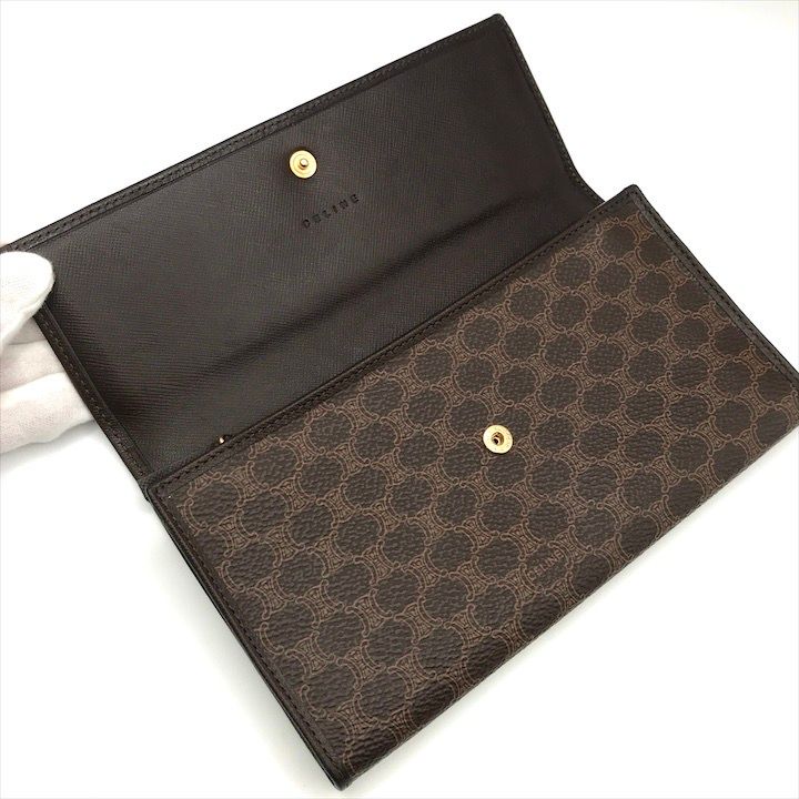 Celine Macadam Triomphe Wallet Brown — view 7