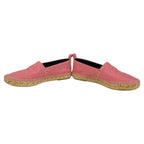 Loewe Anagram Leather Espadrille Slip Ons 35 Pink — view 4
