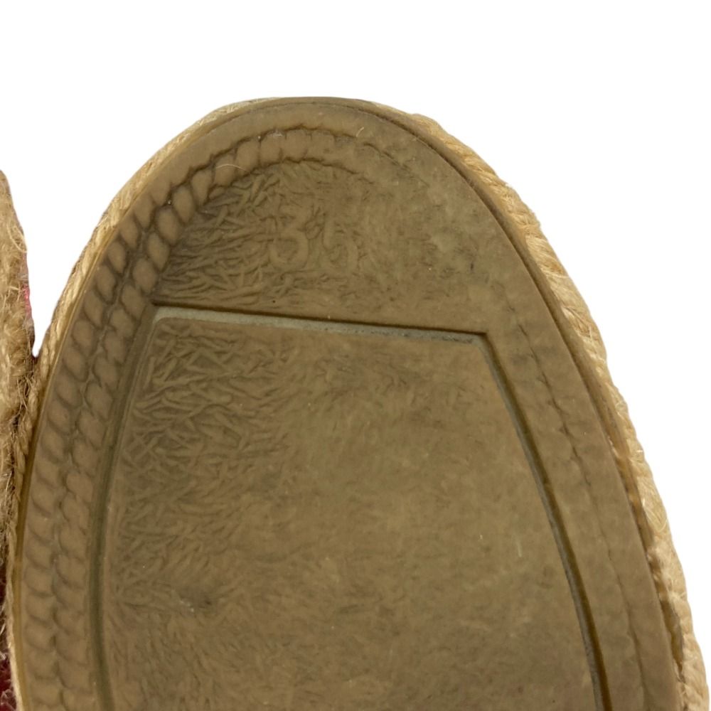 Loewe Anagram Leather Espadrille Slip Ons 35 Pink — view 9