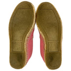 Loewe Anagram Leather Espadrille Slip Ons 35 Pink — view 6