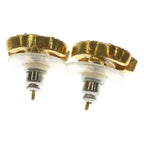 Chanel CC Logo Earrings Rhinestone Gold — view 2