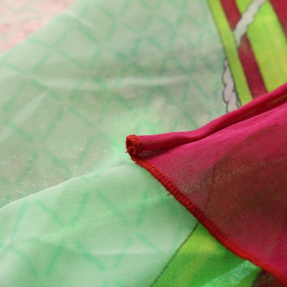 Hermes Butterfly Large Scarf Pink Green — view 5