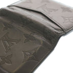 Louis Vuitton Monogram Shadow Leather Card Case Wallet Gray — view 6
