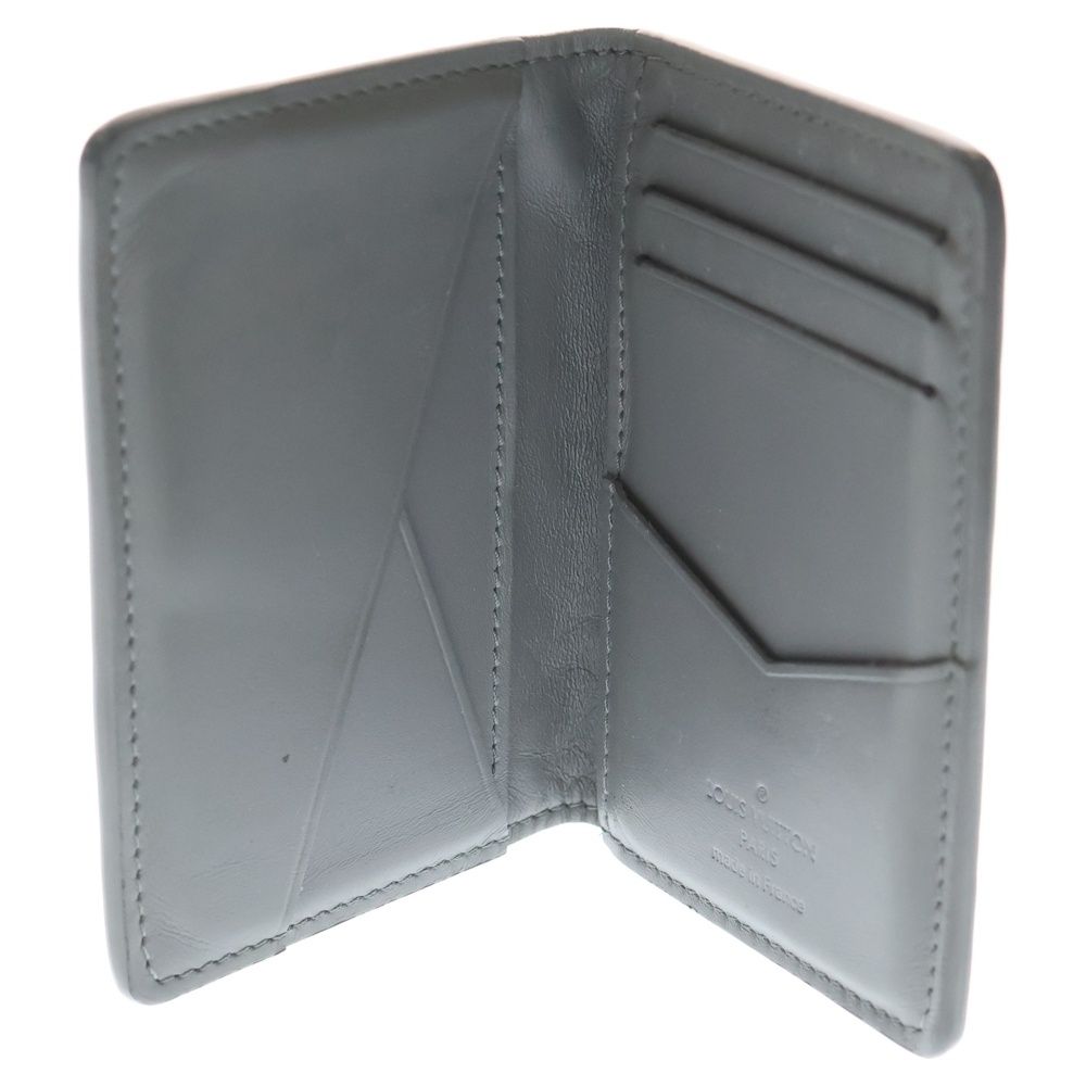 Louis Vuitton Monogram Shadow Leather Card Case Wallet Gray — view 4