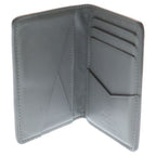 Louis Vuitton Monogram Shadow Leather Card Case Wallet Gray — view 4