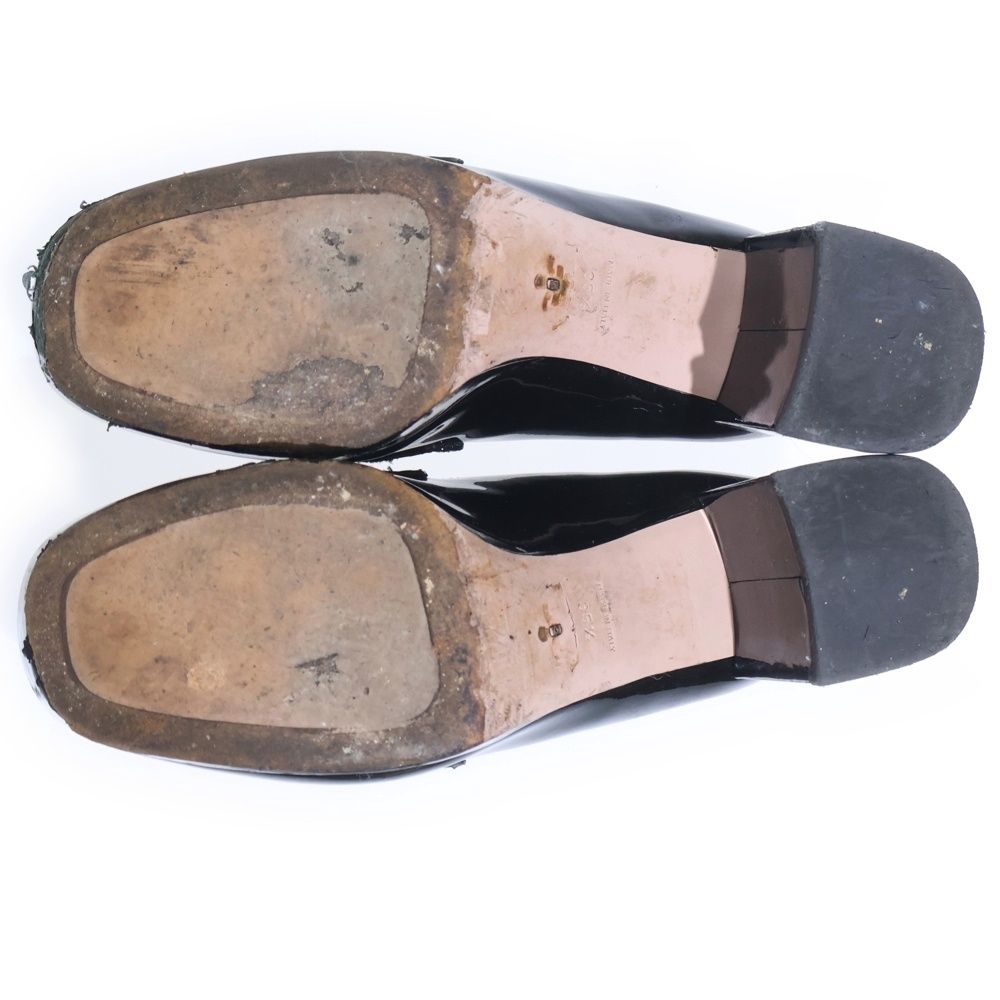 Prada Chocolate Brushed Leather High Heels Loafers Black — view 5
