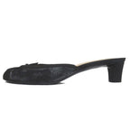 Chanel CC Logo Ribbon Mule Sandals Black — view 2