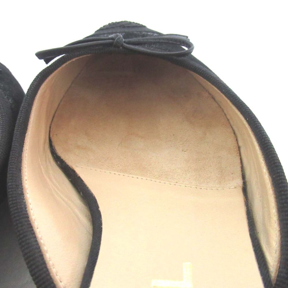 Chanel CC Logo Ribbon Mule Sandals Black — view 7