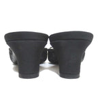 Chanel CC Logo Ribbon Mule Sandals Black — view 3