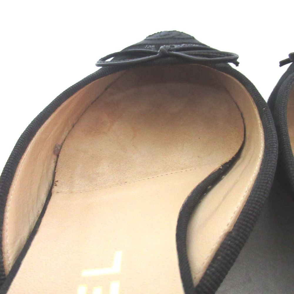 Chanel CC Logo Ribbon Mule Sandals Black — view 6