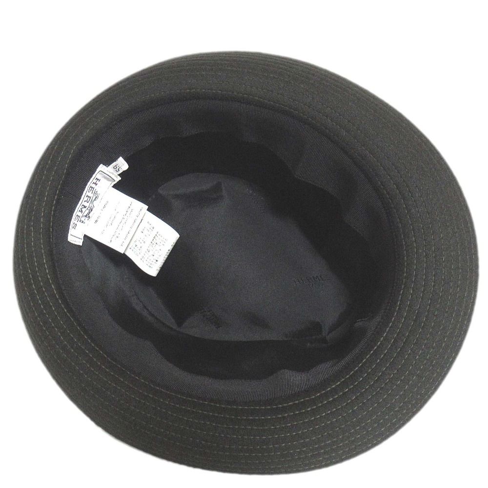 Hermes Cashmere Folded Hat 59 Dark Green — view 4