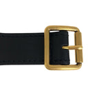 Dior Black Navy Gold Leather 50 MA Belt — view 7