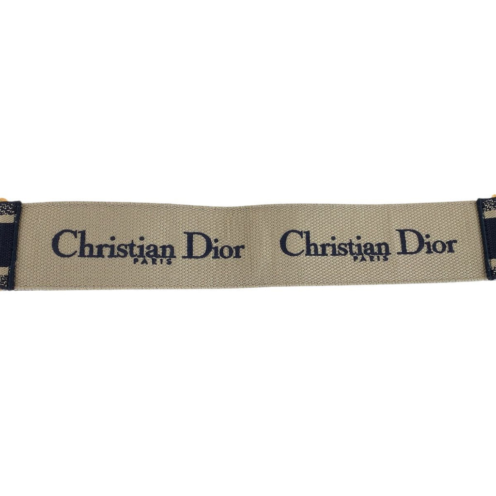 Dior Black Navy Gold Leather 50 MA Belt — view 3