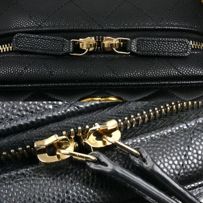 Chanel Mini Camera Bag Chain Black Caviar Leather — view 5