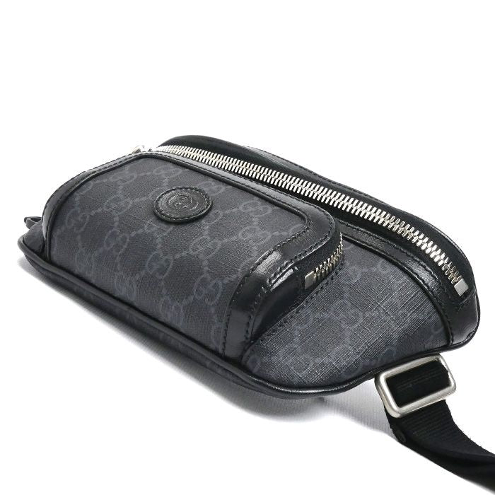 Gucci Interlocking Body Bag Black — view 3