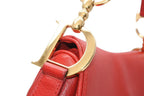 Dior Double Saddle Bag Leather Red Gold — view 4