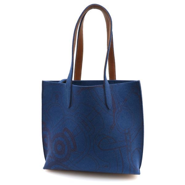 Hermes Karimi MM Leather Blue — view 2