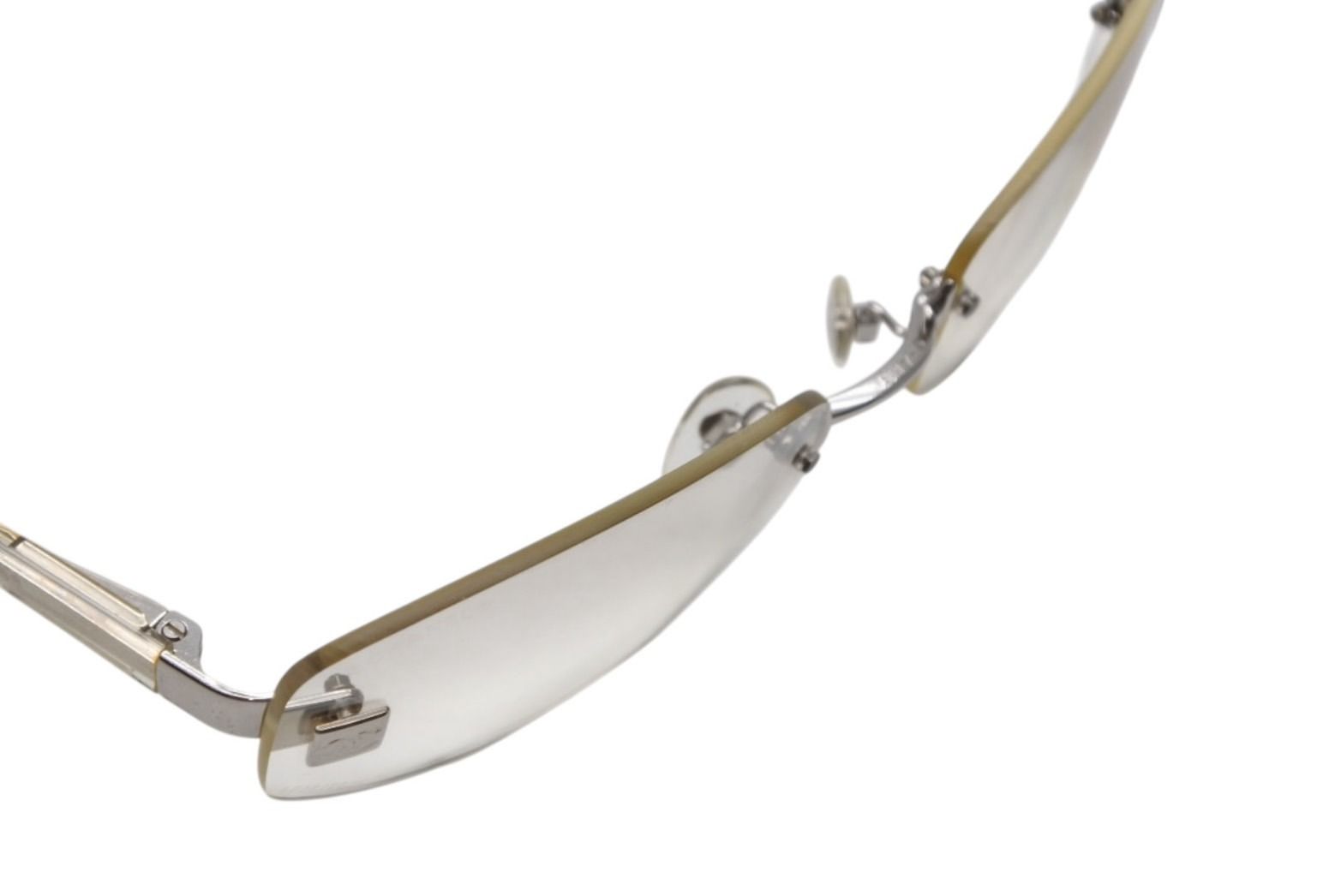 Chanel CC Logo Rimless Sunglasses Clear Acetate Eyewear — view 6