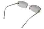 Chanel CC Logo Rimless Sunglasses Clear Acetate Eyewear — view 7