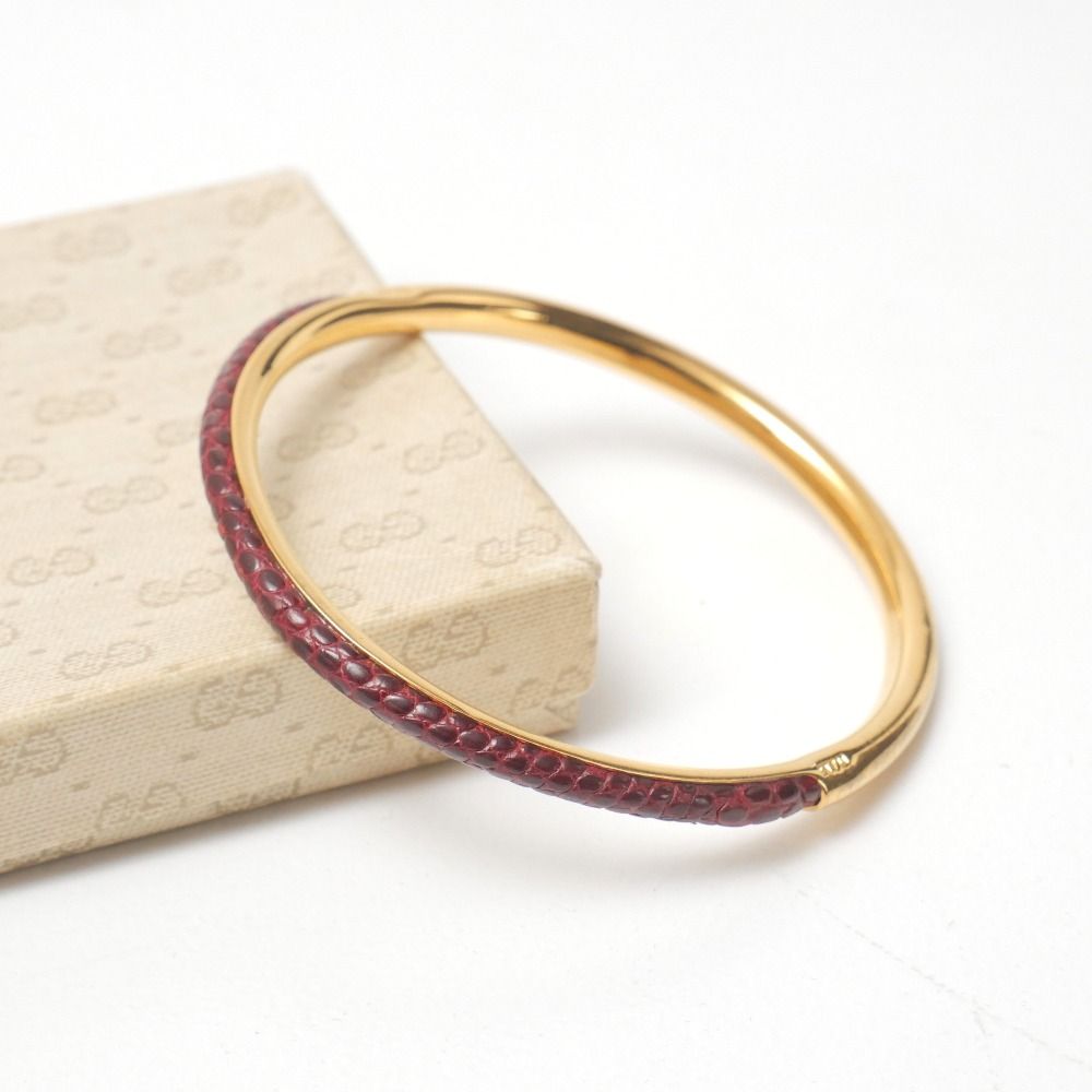 Gucci Bangle GG Bracelet Leather Gold — view 3
