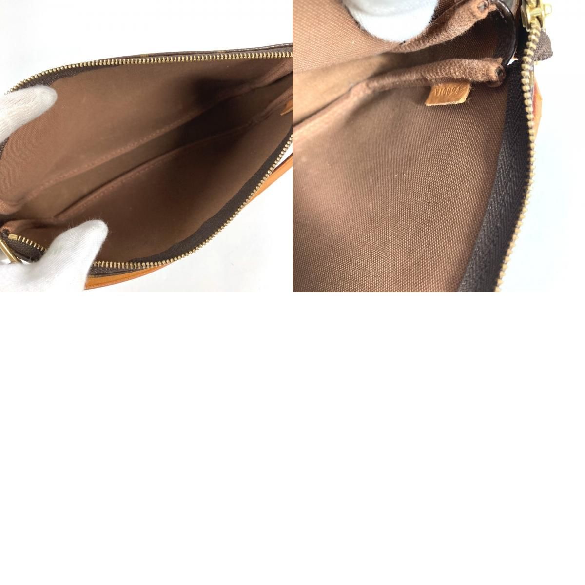 Louis Vuitton Shoulder Bag Pochette Monogram Canvas Brown — view 9