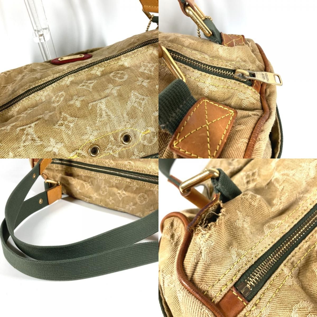 Louis Vuitton Shoulder Bag Squirrel Monogram Denim Khaki — view 8