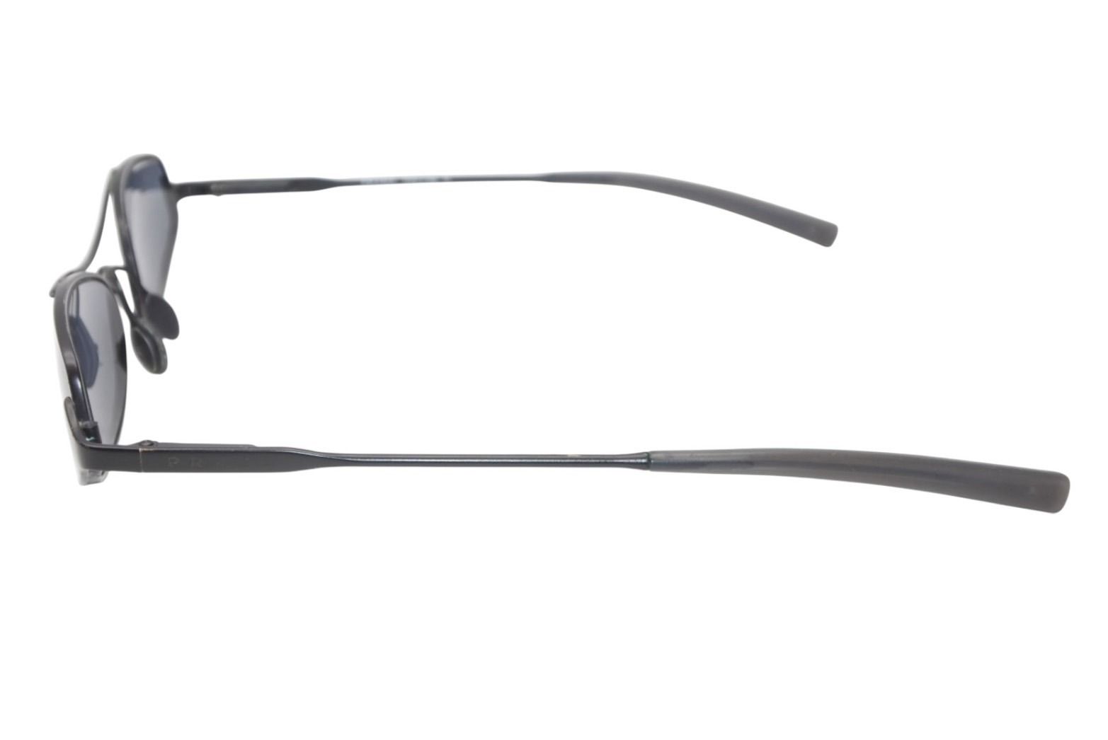 Prada Oval Sunglasses Eyewear Metal Acetate Black — view 5