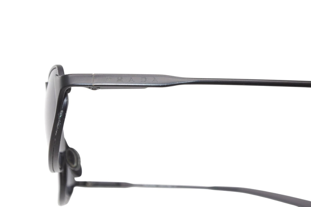 Prada Oval Sunglasses Eyewear Metal Acetate Black — view 6