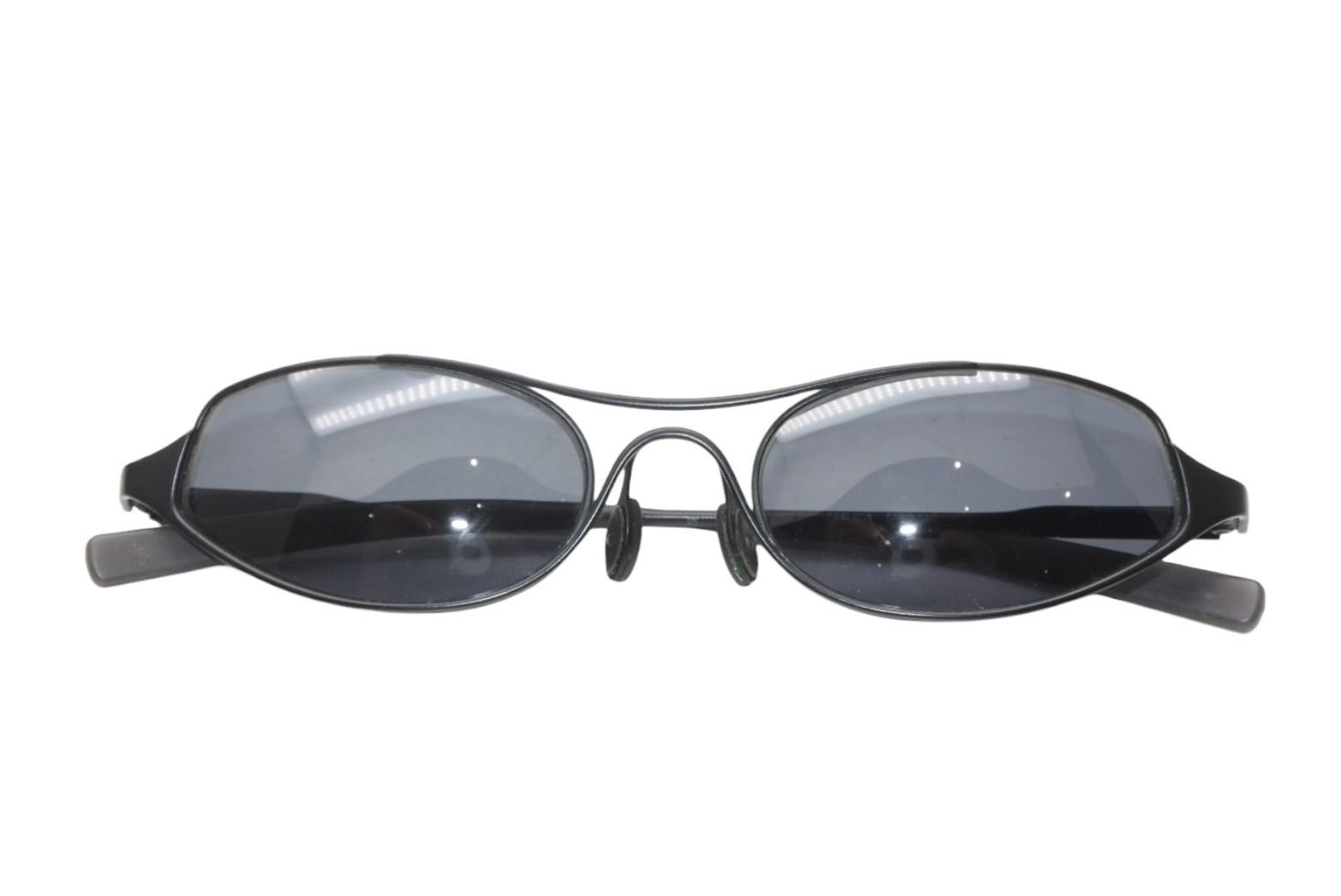 Prada Oval Sunglasses Eyewear Metal Acetate Black — view 2