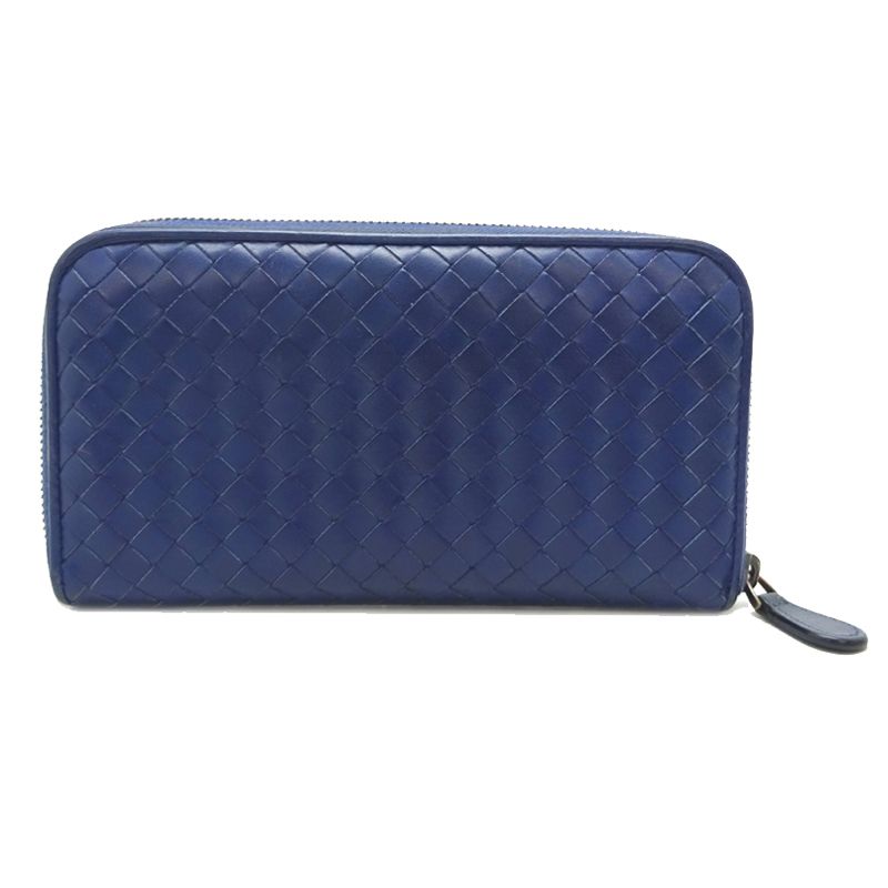 Bottega Veneta Long Wallet Leather Blue — view 2