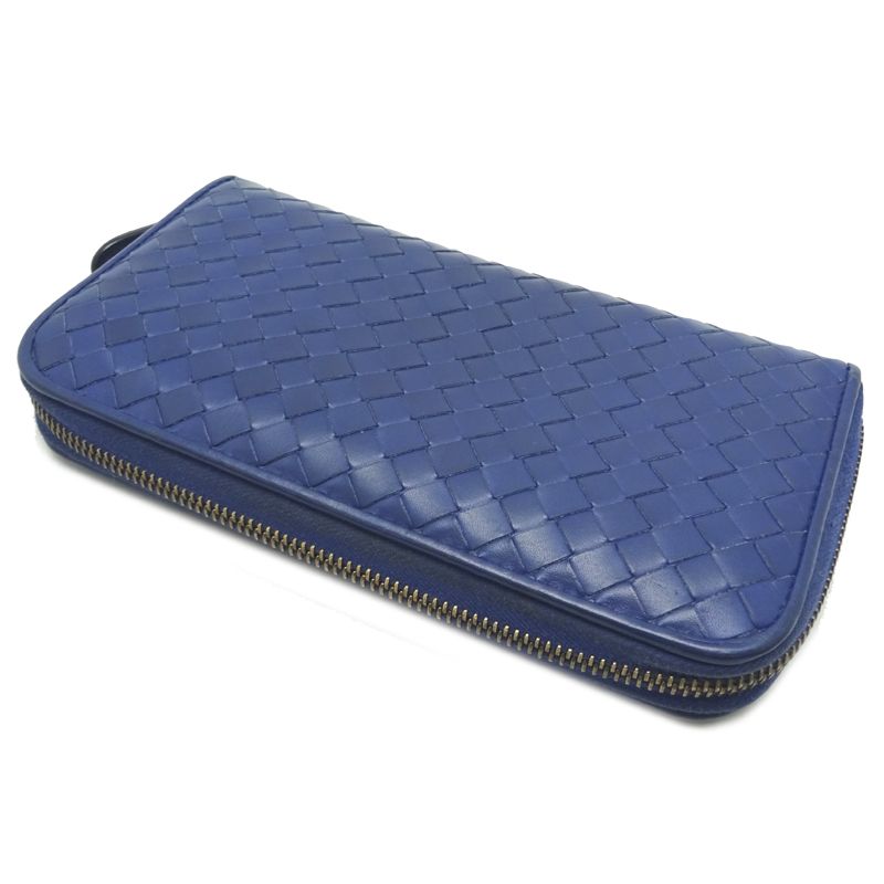 Bottega Veneta Long Wallet Leather Blue — view 4