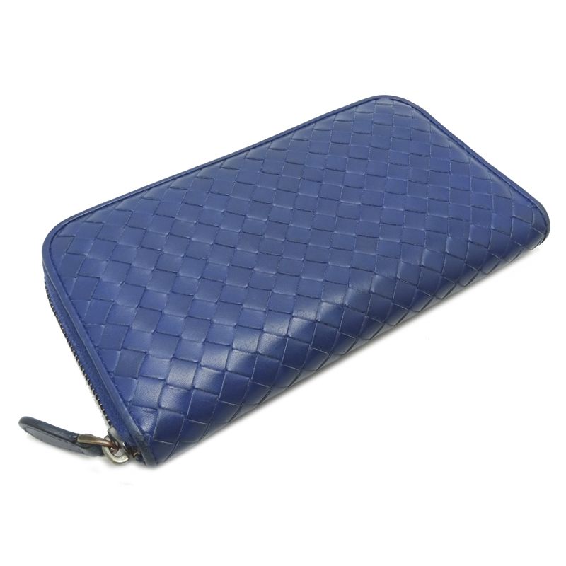 Bottega Veneta Long Wallet Leather Blue — view 3