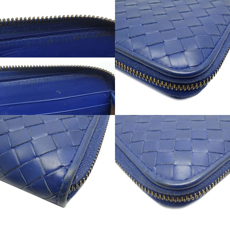 Bottega Veneta Long Wallet Leather Blue — view 8