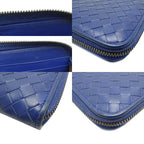 Bottega Veneta Long Wallet Leather Blue — view 8
