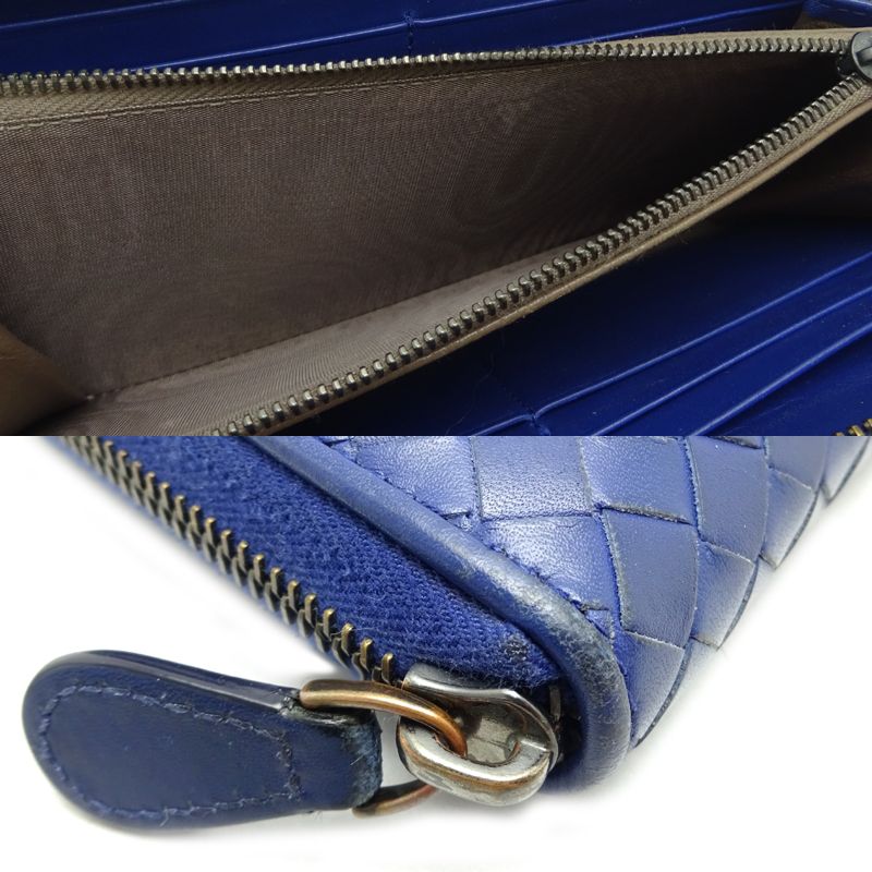 Bottega Veneta Long Wallet Leather Blue — view 7