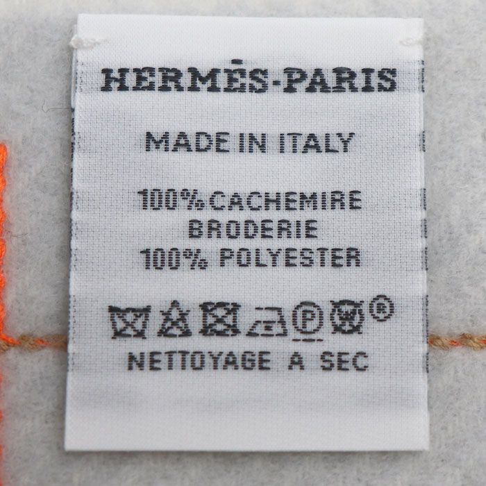 Hermes Grand Brode Berlin Muffler Gray Grid Nord 01 Scarf — view 4