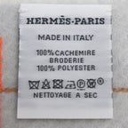 Hermes Grand Brode Berlin Muffler Gray Grid Nord 01 Scarf — view 4